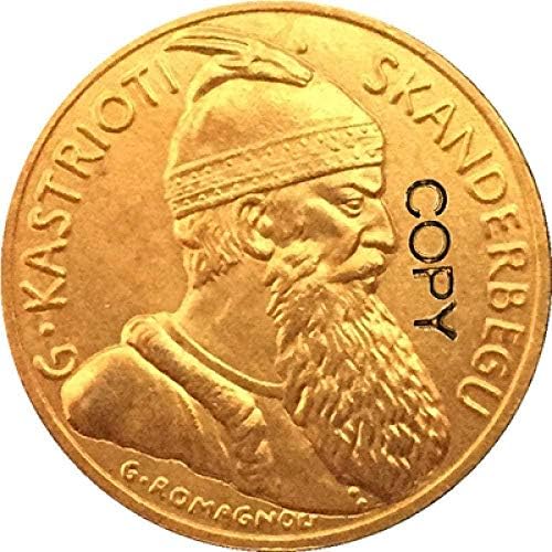Монета на Повикване Албания 1927 Монети Копие за Домашния интериор на Офис Събиране на Монети