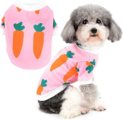 Ranphy Тениска с Кучето за малки Момичета, Жилетка с Принтом Моркови, Сладка Облекло за Кутрета, Пролетно-Лятна
