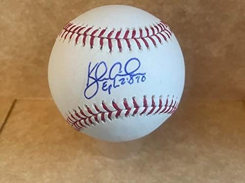 Кайл Гибсън Рейнджърс Подписа с Автограф M. l. Baseball Jsa Ah66098 - Бейзболни Топки с Автографи