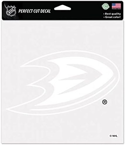 Стикер за рязане на патето WinCraft Anaheim Ducks - 8 x8 в Бял цвят