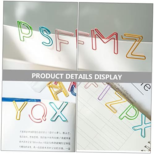 Скрепка за хартия с Азбука Tofficu Цветни Кламери за хартия За Цветни Папки На файлове Аксесоари за пощенски Картонов