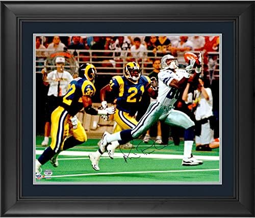 Снимка на Майкъл Ирвина Далас Ковбойз в рамка с автограф 16 x 20 срещу Сейнт Луис Рэмс - Снимки NFL с автограф