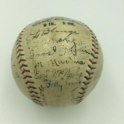 1924 Вашингтон Сенатърс, Екипът WS Champs, Подписа бейзболен договор с Уолтером Джонсън JSA COA - Бейзболни топки