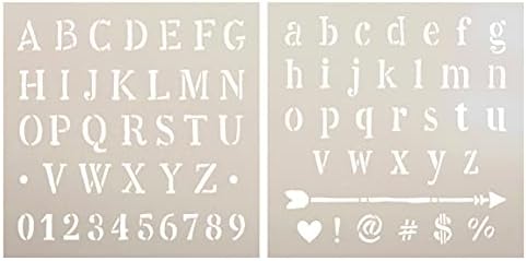 Смешни Шаблони с изготвени от ръцете букви от StudioR12 | за многократна употреба Шаблони с Пълна Азбука | Воденето