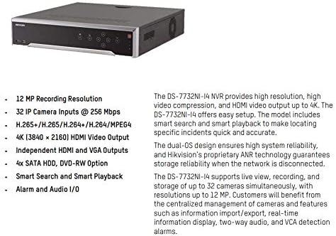 HIKVISION DS-7732NI-I4-10 TB 32-канален 4K 12-мегапикселов интелектуалния-вградени dvr Plug and Play, с аларма и