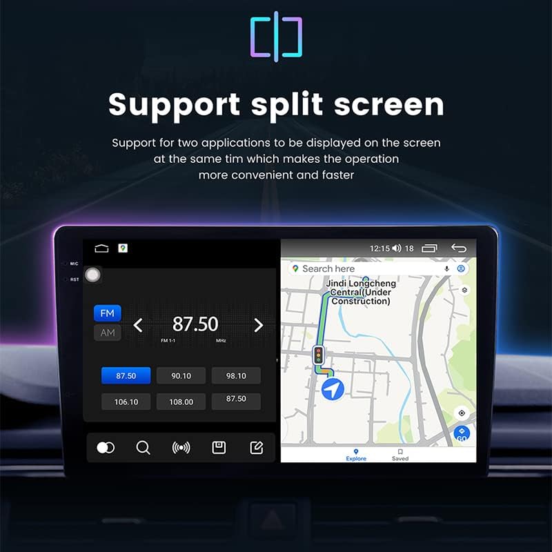 Автомагнитола Android 10 Стерео за Audi Q5 2010-2018, Двоен 9,5-инчов GPS Navi Восьмиядерный с гласов контрол Carplay