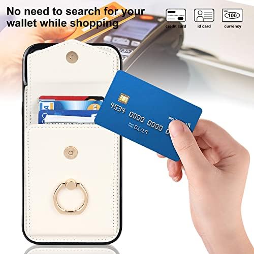 Чанта-портфейл SaiLteL за iPhone 14 Pro Max с държач за карти, [заключване на RFID] Вътрешна Обвивка от TPU, устойчив