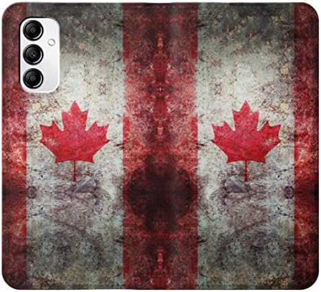 RW2490 Текстура хартата Канада кленов лист, калъф-награда от изкуствена кожа за Samsung Galaxy S23