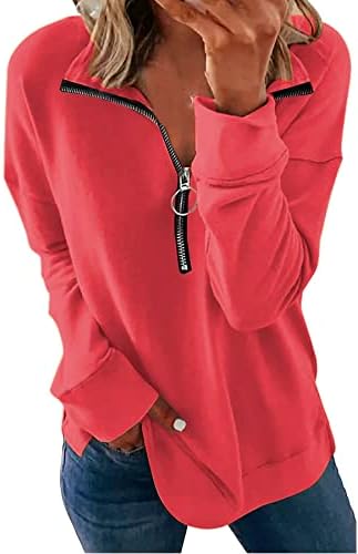 NEYOUQE, Женски есенно-зимните модни жилетки, пуловер с цип до четвърти, hoody-Поло, дамски ежедневни модни блузи