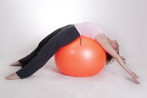 Спортен обръч за йога със защита от скъсване 55 см. с Ръчна помпа. 600 килограма. Одобрена обемът на GS. (Оранжев)