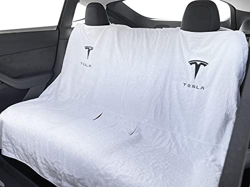 Piora е Съвместима с калъф за задна седалка на Tesla Model 3 / Y - Калъф за задна седалка на кърпи Без каишка (отзад черен)