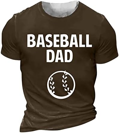 Мъжка тениска, Бейзболна Фланелка с писмото Принтом Татко, Ежедневна Риза в стил хип-Хоп С къс ръкав, Блузи С Къс