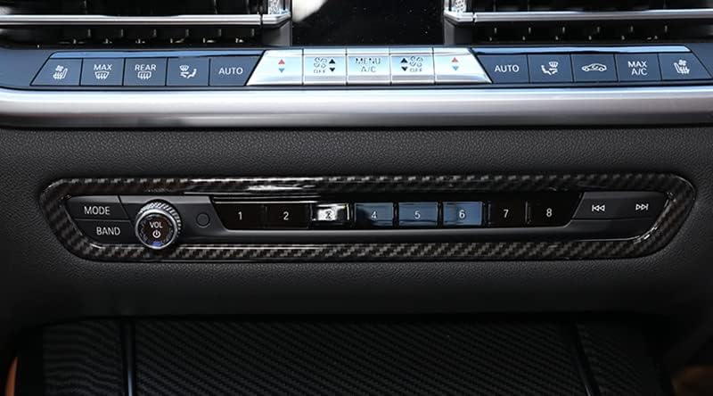 Eppar Нова Защитно покритие бутон за контрол на въздушния поток, която е съвместима с BMW X7 G07 2019-2022 (въглеродни