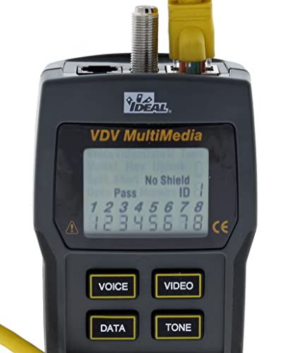 IDEAL Industries, Inc. 33-866 Комплект за тестване на VDV с проследяване на тонове, тестери на глас, данни и видео за базово тестване и коригиране на алгоритъма на кабели CAT3/5/5e/6 / 6a