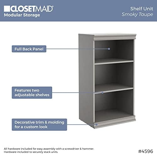 Модулен Шкаф за съхранение на ClosetMaid 4596 С Штабелируемыми 3-ма Рафтове, Тъмно сив