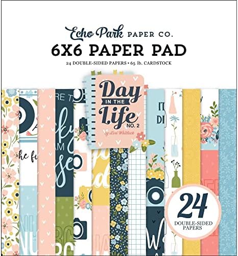 Комплект за събиране на хартия Echo Park: един Ден в живота № 2 в опаковка от дебела хартия с размери 12 x 12 см